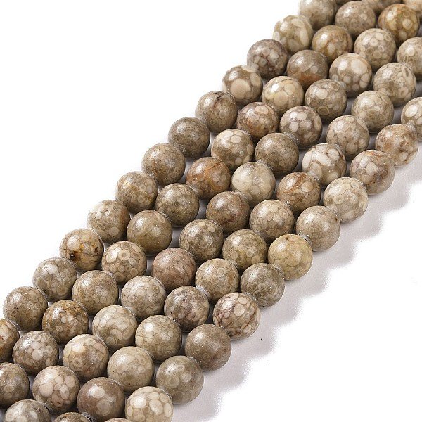Maifanita Natural/Hebras De Cuentas De Piedra Maifan, Redondo, 6Mm, Agujero: 1 Mm, Aproximamente 62 Pcs / Cadena, 15.1 Pulgada (38.4 Cm)-image