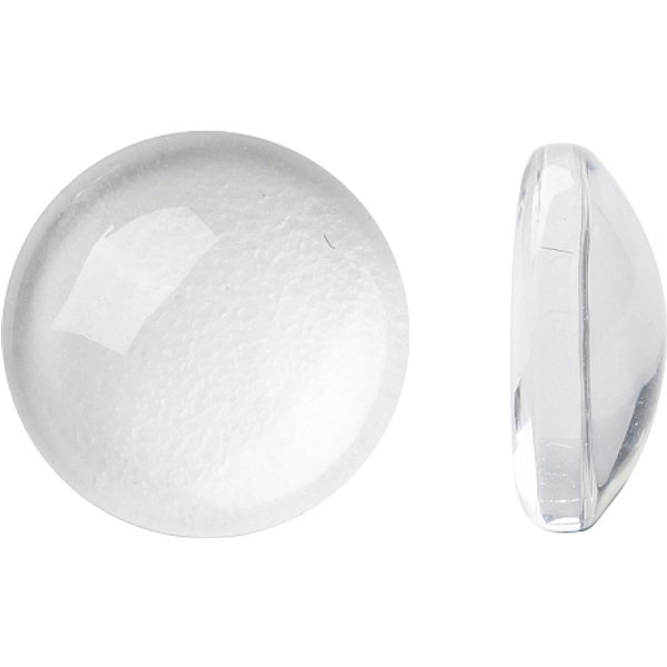 Transparent Glass Cabochons, Clear Dome Cabochon For Cameo Photo Pendant Jewelry Making, Clear, 9.5-10X3.5Mm-image