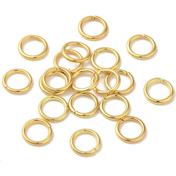 Anillos De Salto Abiertos De Acero Inoxidable 304, Real 18K Chapado En Oro, 5X0.7Mm, DiáMetro Interior: 3.5 Mm-image