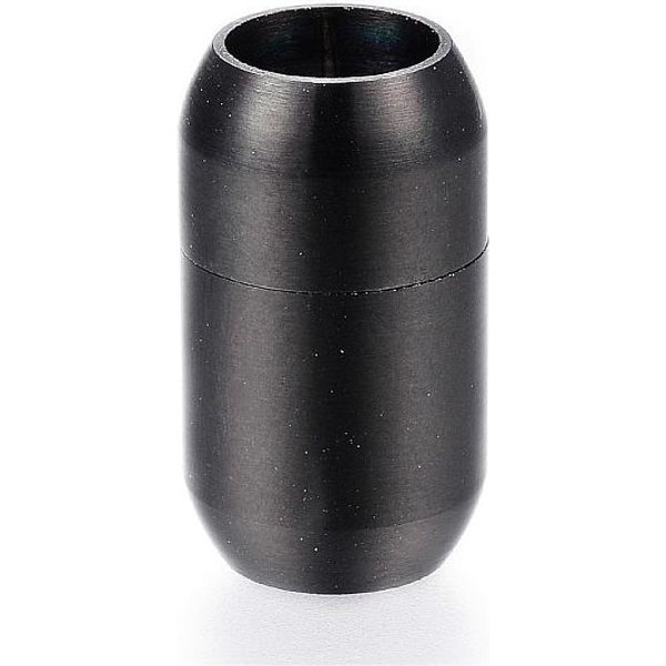 Magnetverschlüsse aus Edelstahl 304 mit einklebbaren Enden, Fass, Metallgrau, 21 mm, Bohrung: 8 mm