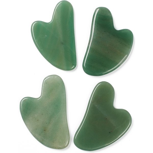Natural Green Aventurine Gua Sha Boards, For Scraping Massage And Gua Sha Facial Tools, Heart, 83X51X6Mm-image