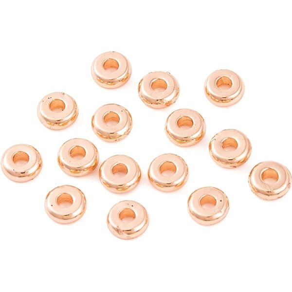 Messing Flach Rund Zwischenperlen, RoséGold, 4X1.5 Mm, Bohrung: 1.5 Mm-image