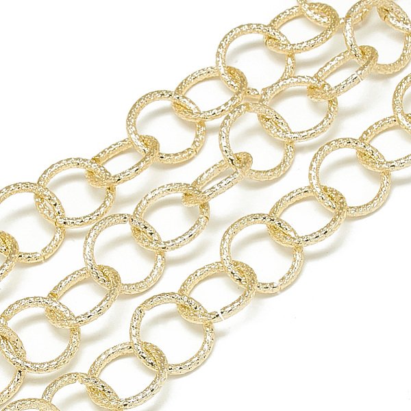 Cadenas De Aluminio Sin Soldar, Cadena Belcher, Textura, Gasa De LimóN, 15.5X2Mm-image