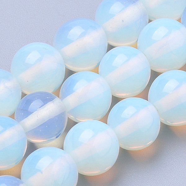 Opalite Beads Strands, Round, 6Mm, Hole: 1Mm, About 62Pcs/Strand, 15 Inch-image