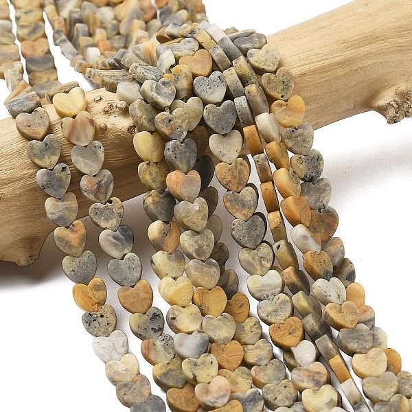 Natur VerrüCkt Achat Perlen SträNge, Matt, Herz, 6X6.5X2.5 Mm, Bohrung: 0.8 Mm, Ca. 75-76 Stk. / Strang, 15.12''-15.16'' (38.4-38.5 Cm)-image