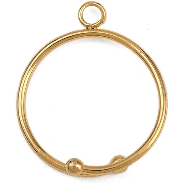 304 Stainless Steel Loop Ring Base, Golden, 4Mm, Hole: 2.5Mm, Inner Diameter: 18Mm-image