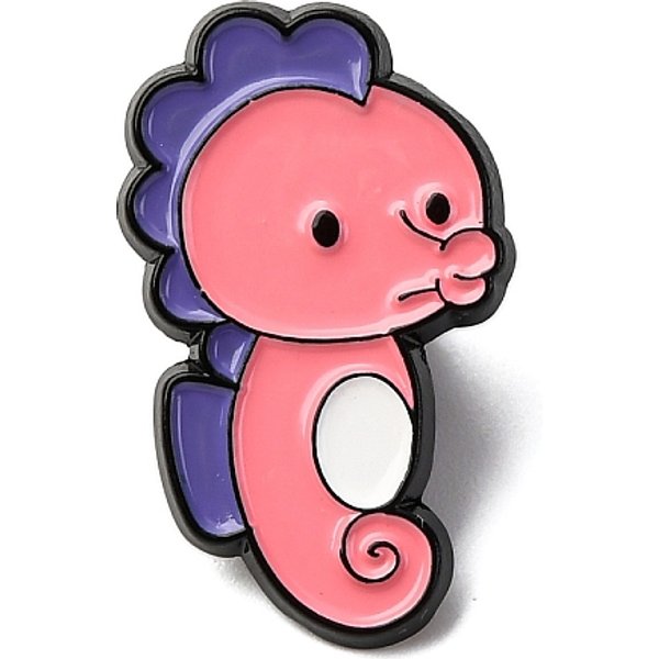 Enamel Pins, Alloy Lapel Pin Backs For Clothes, Sea Horse, 26X15.5Mm-image