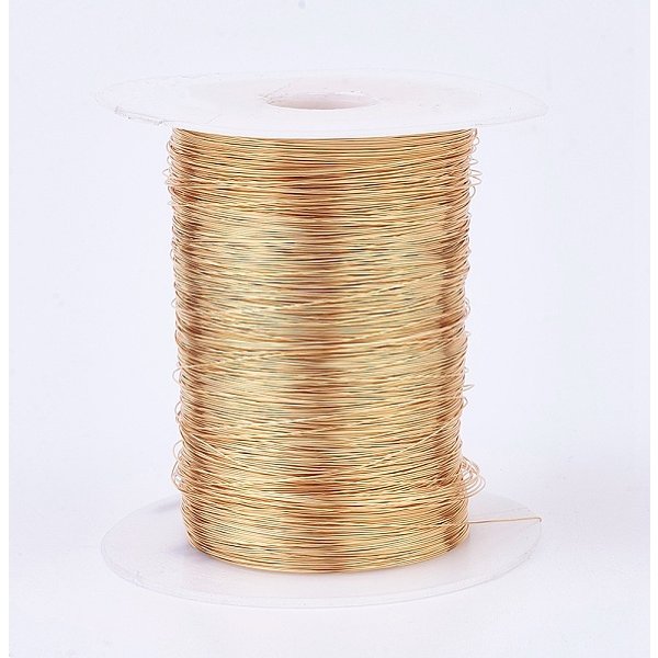Eco-Friendly Copper Wire, Copper Beading Wire For Jewelry Making, Long-Lasting Plated, Golden, 20 Gauge, 0.8Mm-image