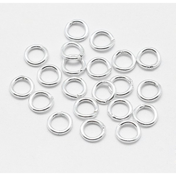 925 Sterling Silver Round Rings, Soldered Jump Rings, Closed Jump Rings, Silver, 4X0.7Mm-image