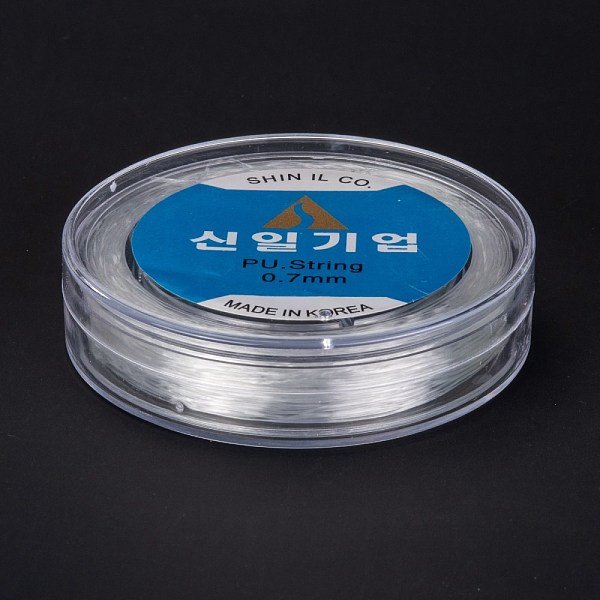 Hilo EláStico EláStico De Cristal Redondo Coreano, Para Pulseras, JoyeríA De Piedras Preciosas, FabricacióN De Abalorios, ArtesaníA, Claro, 0.7Mm, Alrededor De 59.05-60.14 Yarda (54-55 M) / Rollo-image