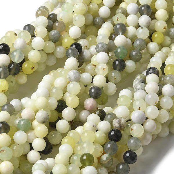 Natural New Jade Beads Strands, Round, 8Mm, Hole: 1.2Mm, About 49Pcs/Strand, 15.47''(39.3Cm)-image