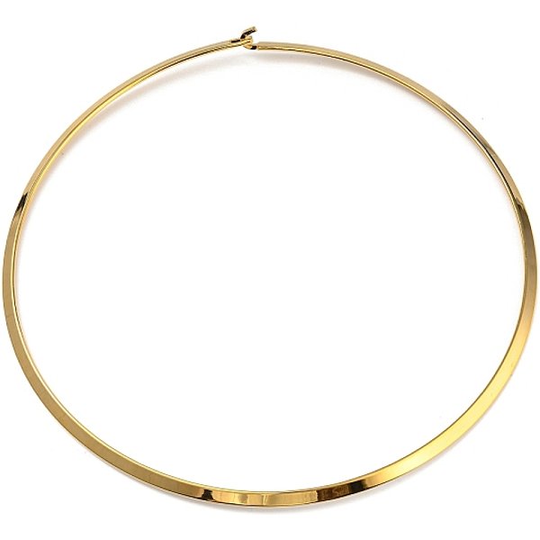 Collane Girocollo In Acciaio Inossidabile 202 Con Placcatura Sotto Vuoto Pvd, Collane Rigide Da Donna, Oro, Diametro Interno: 5.51 Pollice (14 Cm)-image