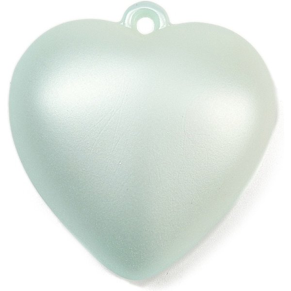 Pearlized Acrylic Pendants, Heart, Light Green, 44X42X20.5Mm, Hole: 2.3Mm-image