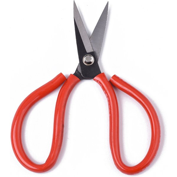 45 # Stahlschere, NäHschere, Mit Kunststoffgriff, Rot, 175X98X9 Mm-image