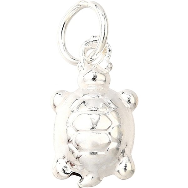 990 SchildkröTen-AnhäNger Aus Sterlingsilber, Mit Ringe Springen, Silber, 12.5X7X5.5 Mm, Bohrung: 4 Mm-image