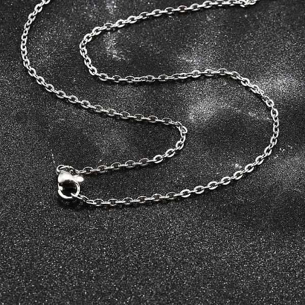Tarnish Resistant 304 Stainless Steel Women Chain Necklaces, Stainless Steel Color, 17.7 inch(45cm)