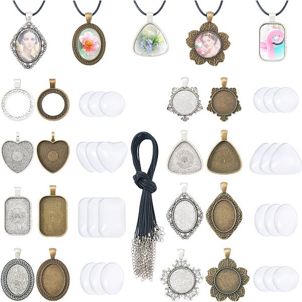 Kits De Fabrication De Colliers Pendentifs En Alliage à Faire Soi-MêMe, Formes Mixtes, Couleur Mixte, 440Mm-image