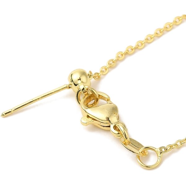 Collares Deslizantes Ajustables Con Cadena De Cable De LatóN, Real 18K Chapado En Oro, 18.31 Pulgada (46.5 Cm)-image