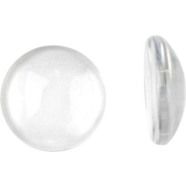 Transparent Glass Cabochons, Clear Dome Cabochon For Cameo Photo Pendant Jewelry Making, Clear, 11.5-12X4Mm-image