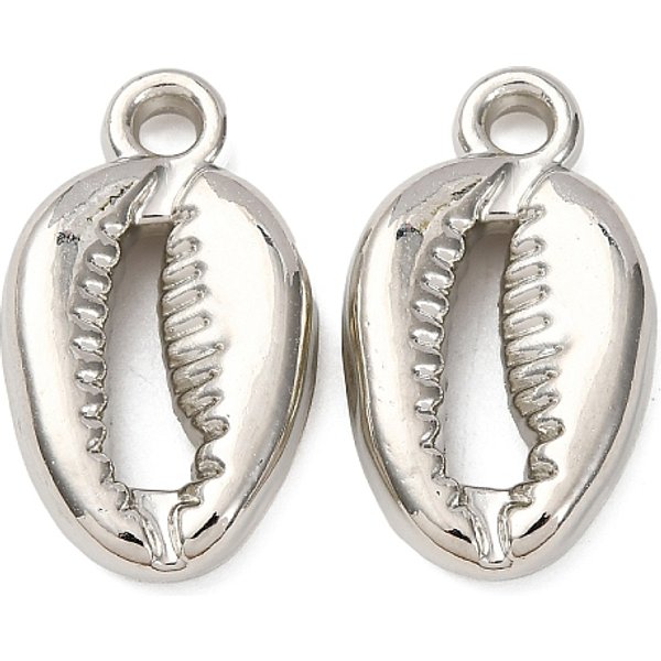 CCB Plastic Pendants, Conch, 14x14x5mm, Hole: 2.4mm