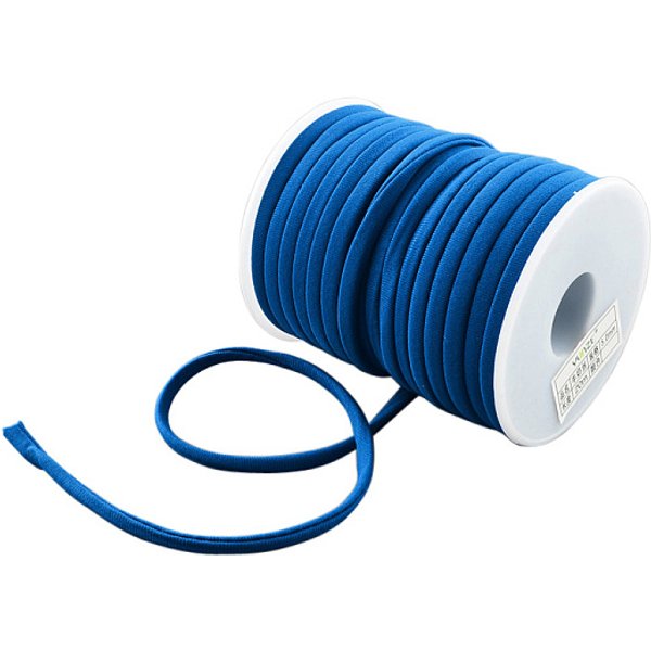 Soft Nylon Cord, Flat, Royal Blue, 5X3Mm, About 21.87 Yards(20M)/Roll-image