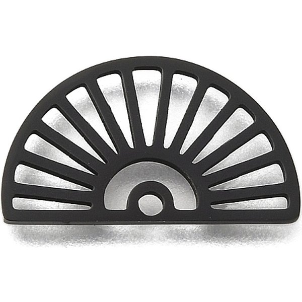Ion Plating(Ip) 304 Stainless Steel Pendants, Laser Cut, Half Round Charm, Black, 10.5X18X1Mm, Hole: 1.6Mm-image