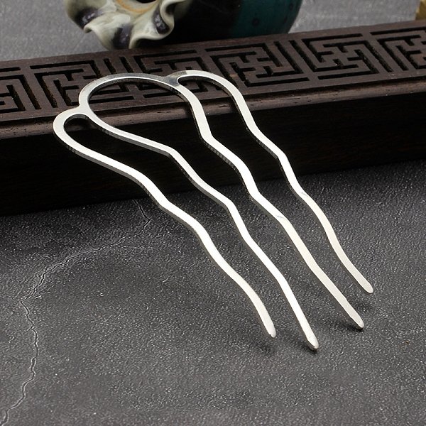 Eisen Haar Gabeln, Wikinger-Haarschmuck FüR Frauen, Silber, 87X49 Mm-image