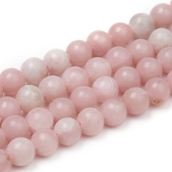 Chapelets De Perles En Opale Rose Naturelle, Ronde, 6Mm, Trou: 1Mm, Environ 63 Pcs/Chapelet, 14.96 Pouce (38 Cm)-image