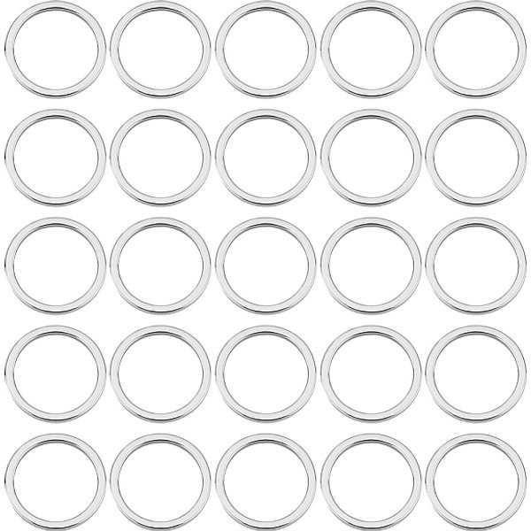 100 StüCk Verbindungsring Aus Edelstahl 304, Runden Ring, Edelstahl Farbe, 12X0.8-1 Mm-image