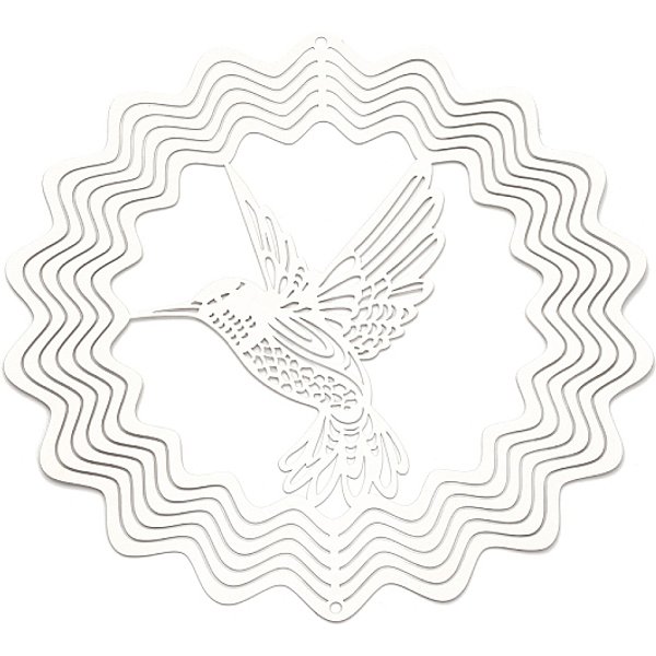 201 Stainless Steel Connector Charms/Links, Etched Metal Embellishments, Bird, 150x0.3mm, Hole: 2.8mm