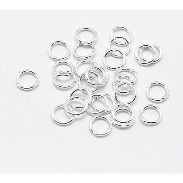 925 anello tondo in argento sterling, anelli di salto saldati, anelli di salto chiusi, argento, 5x0.7mm, diametro interno: 3.5mm