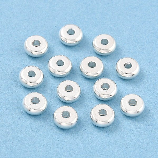 304 Stainless Steel Spacer Beads, Flat Round, Silver, 5X2Mm, Hole: 1.5Mm-image