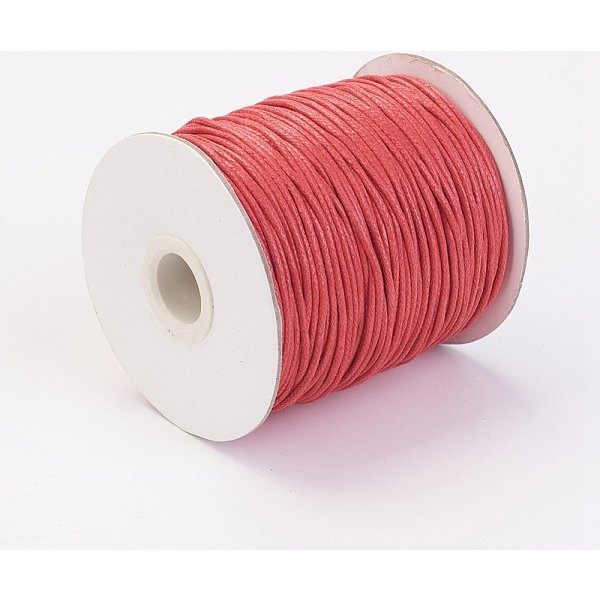 Waxed Cotton Thread Cords, Red, 1.5Mm, About 100Yards/Roll(300 Feet/Roll)-image