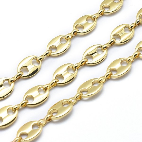 Cadenas De LatóN, Sin Soldar, Sin Plomo, Cadmio, NíQuel, Oval, Real 18K Chapado En Oro, 11X8X1.5Mm-image