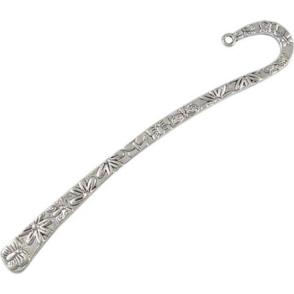 Tibetan Style Alloy Bookmarks, Cadmium Free & Lead Free, Antique Silver, 124x20mm, Hole: 2mm