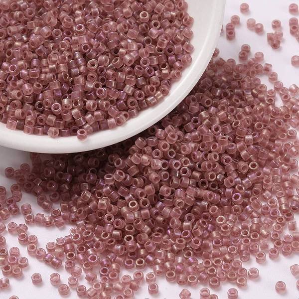 ZylinderföRmige Saatperlen, Gefrostete Ab Farben, Rundloch, Einheitliche GrößE, Braun, 2X1.5 Mm, Bohrung: 0.8 Mm, Ca. 888 Stk. / 10 G-image