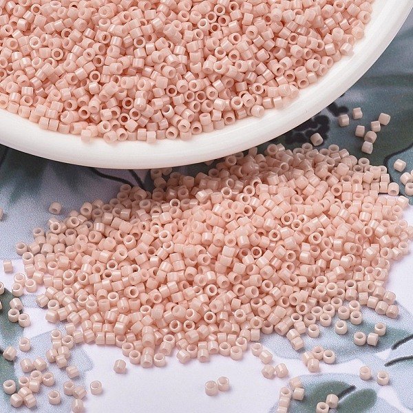 Miyuki Delica Beads, Cylinder, Japanese Seed Beads, 11/0, (DB1493) Opaque Light Salmon, 1.3X1.6Mm, Hole: 0.8Mm, About 2000Pcs/10G-image