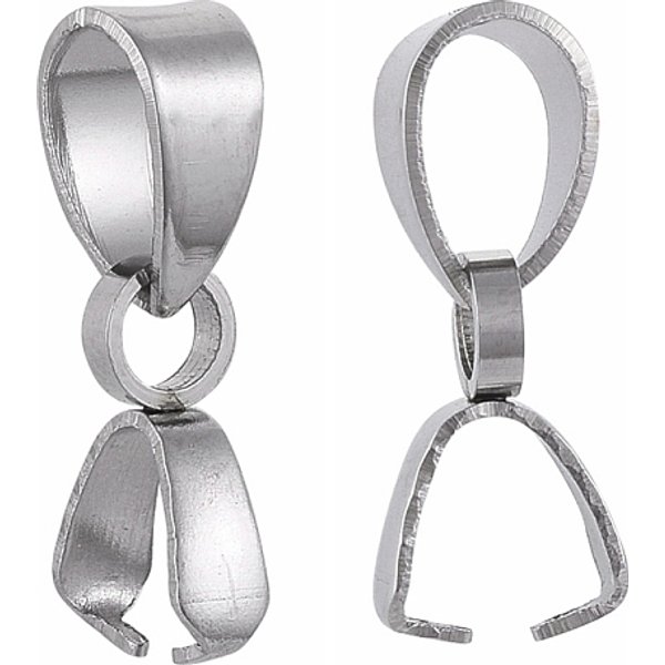 Pinces à pince en acier inoxydable 304 résistantes au ternissement, pince à glace balles pour la fabrication de pendentifs, couleur inoxydable, 9x7x2.5mm, Trou: 3.5x5mm
