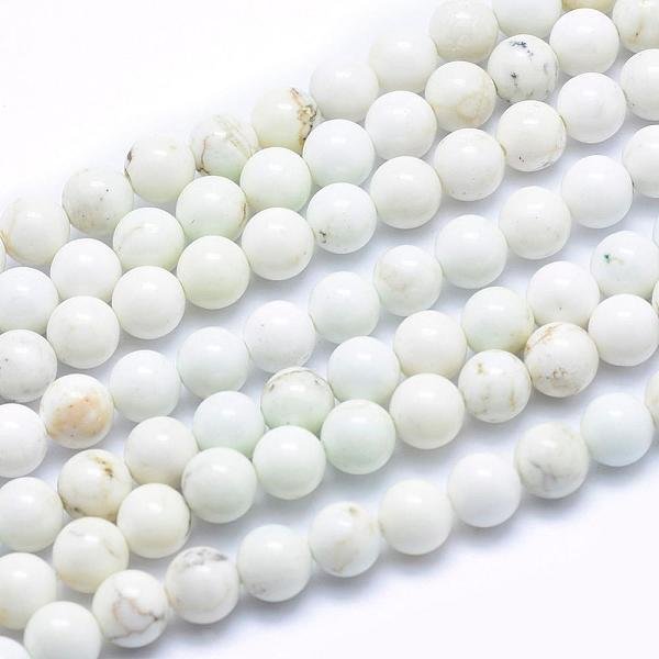 Brins De Perles De MagnéSite Naturelle, Ronde, 6Mm, Trou: 1Mm, Environ 64 Pcs/Chapelet, Environ 15 Pouce-image