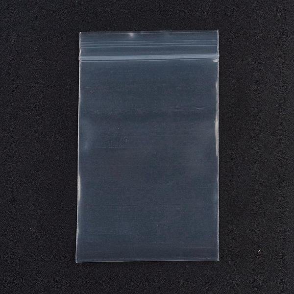 Plastic Zip Lock Bags, Resealable Packaging Bags, Top Seal, Self Seal Bag, Rectangle, White, 8X5Cm, Unilateral Thickness: 3.9 Mil(0.1Mm), 100Pcs/Bag-image