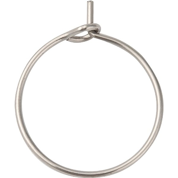 Anelli Con Ciondolo Per Calici Da Vino In Acciaio Inossidabile Chirurgico 316, Risultati Dell'orecchino A Cerchio, Materiale Diy Per Mogli Di Pallacanestro Orecchini Del Cerchio, Colore Acciaio Inossidabile, 15X0.7Mm, 21 Gauge-image
