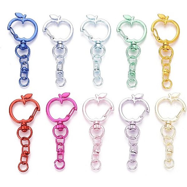 Ganci Girevoli In Lega, Mela, Cadmio& Piombo Libero, Colore Misto, 62-64X24-25X6-6.5Mm-image