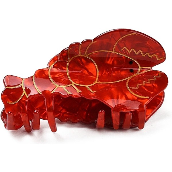 Acrylic Claw Hair Clips for Women Girls, with Iron Findings, Lobster, 86.5x52x38mm