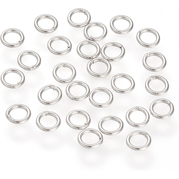 Tarnish Resistant 304 Stainless Steel Round Rings, Soldered Jump Rings, Closed Jump Rings, Stainless Steel Color, 21 Gauge, 4X0.7Mm-image