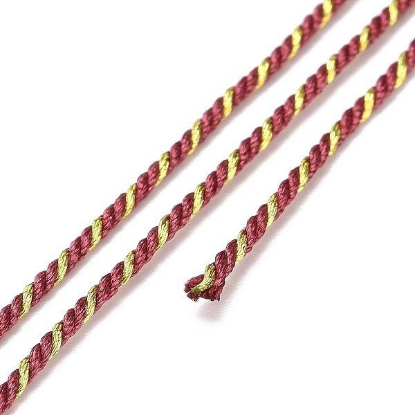 Cordoncino In Filigrana Di Policotone, Corda Intrecciata, Con Bobina In Plastica, Per Appendere A Parete, Mestieri, Incartamento Di Regalo, Indian Rosso, 1.2Mm, Circa 27.34 Iarde (25 M)/Rotolo-image