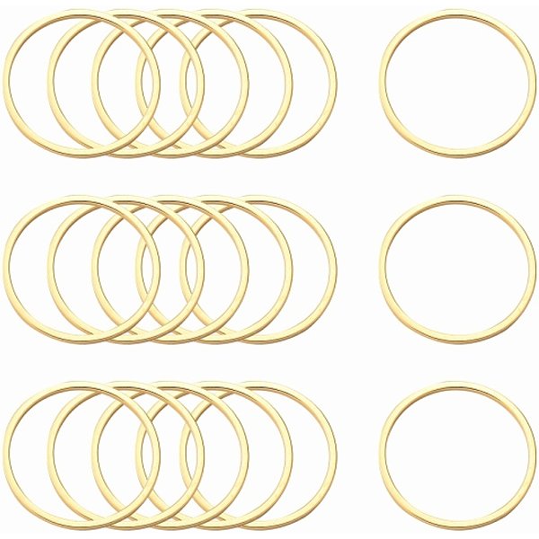 Anneau De Liaison En Acier Inoxydable 304 Avec Placage Ionique (Ip), Sans Nickel, Anneau Rond, Or, 25X0.8Mm-image