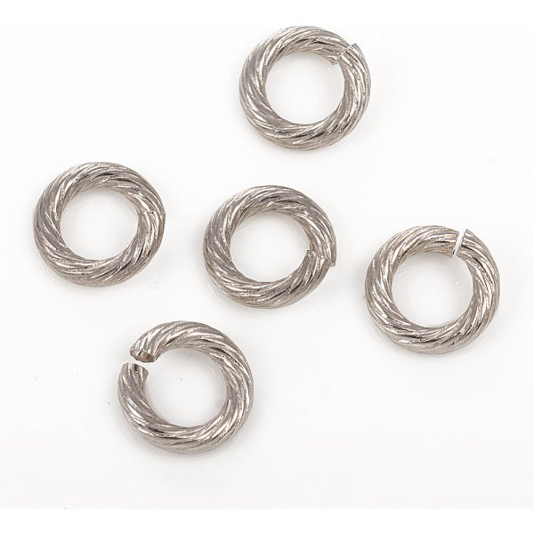 Tarnish Resistant 304 Stainless Steel Jump Ring, Open Jump Rings, Stainless Steel Color, 10X2Mm, Inner Diameter: 6Mm, 12 Gauge-image