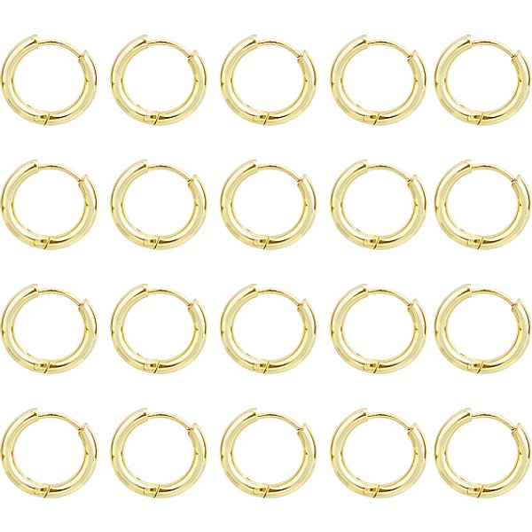 20 Stück Creolen aus Edelstahl, golden, 17x2.5 mm