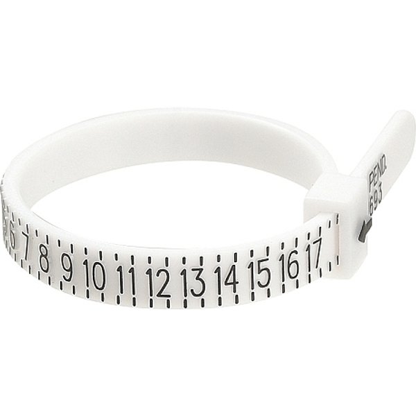 Ring Sizer, Us Official American Finger Measure, Finger Gauge Measuring Belt For Men And Womens Sizes, White, 11.5X0.5X0.15Cm-image