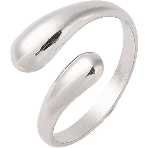 Non-Tarnish 304 Stainless Steel Open Cuff Ring for Women, Stainless Steel Color, Inner Diameter: 17mm